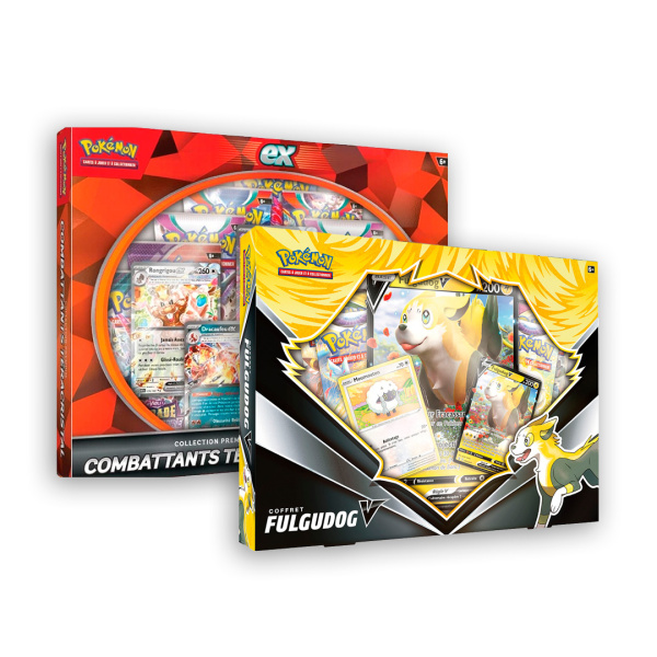 Pokémon - Bundle Coffret Fulgudog + Coffret Premium Combattants Téracristal